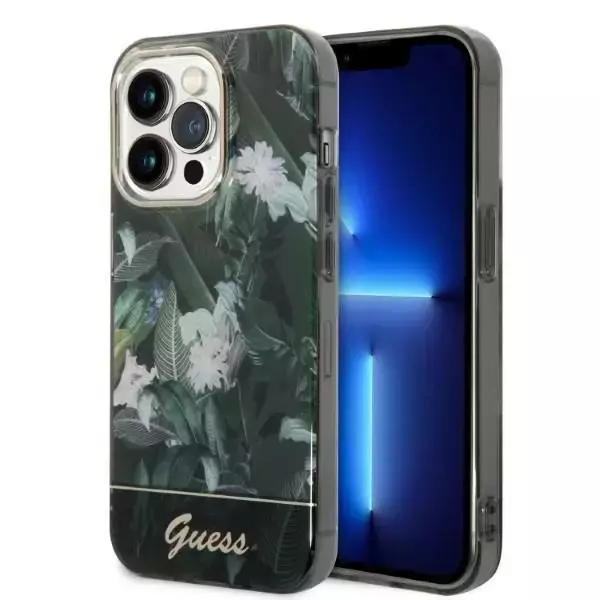 Etui Guess GUHCP14XHGJGHA do Apple iPhone 14 Pro Max 6,7" zielony/green hardcase Jungle Collection