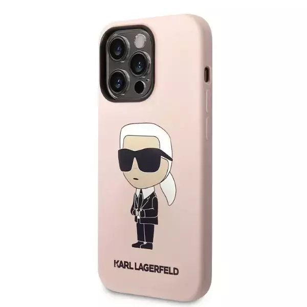 Etui Karl Lagerfeld KLHMP14LSNIKBCP do iPhone 14 Pro 6,1" hardcase Silicone Ikonik Magsafe