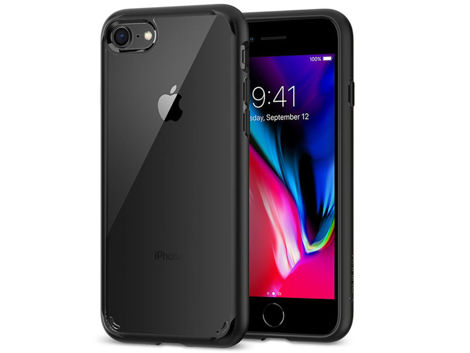 Etui Spigen Ultra Hybrid 2 Apple iPhone 7/8/SE 2022/2020 Black + Szkło Alogy