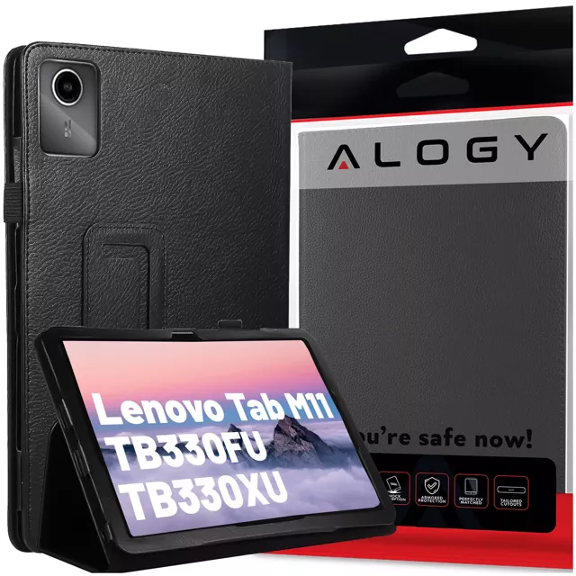 Etui do Lenovo Tab M11 10.95" TB330FU/TB330XU/TB331FC stojak pokrowiec obudowa z klapką na tablet Case Alogy Czarne