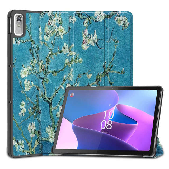 Etui do Lenovo Tab P11 2gen 11.5 TB350FU TB350XU Alogy Book Cover Case obudowa ochronne Kwitnący Migdałowiec + Szkło