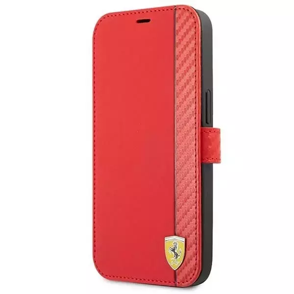 Etui na telefon Ferrari iPhone 13 mini 5,4" czerwony/red book On Track Carbon Stripe