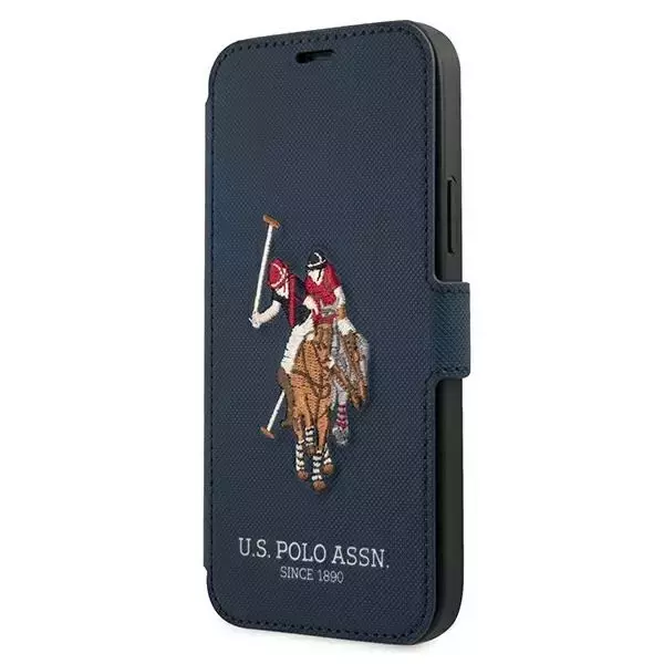 Etui na telefon US Polo Embroidery Collection book iPhone 12/12 Pro 6,1" granatowy/navy