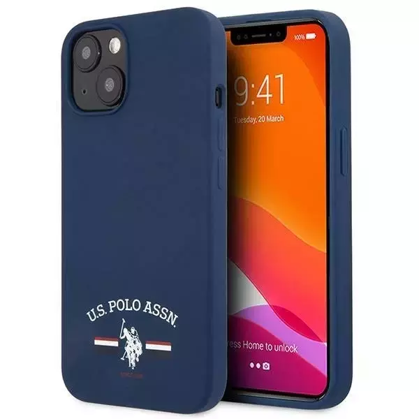 Etui na telefon US Polo Silicone Collection  iPhone 13 mini 5,4"  granatowy/navy