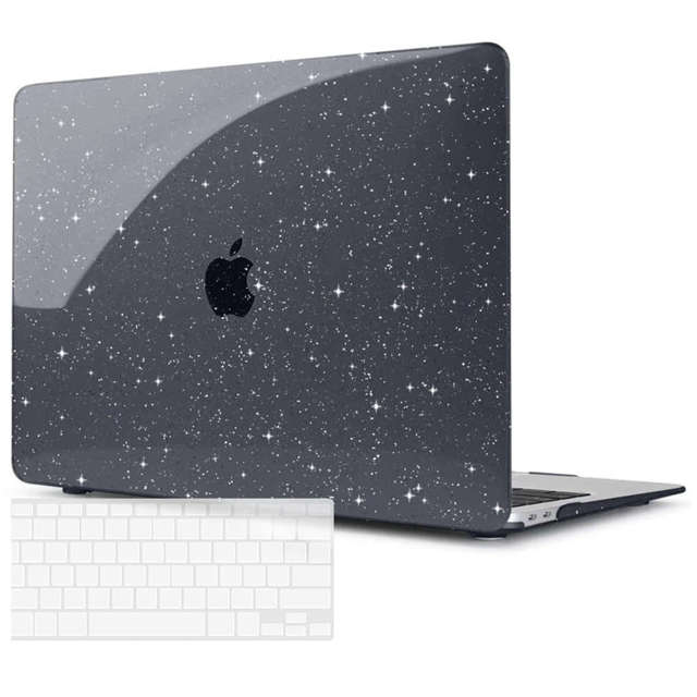 Etui obudowa Alogy Hard Case do Apple MacBook Air 13 M1 2020 Glitter Black + Nakładka na klawiaturę