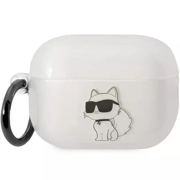 Etui ochronne na słuchawki Karl Lagerfeld KLAP2HNCHTCT do Apple AirPods Pro 2 cover transparent Ikonik Choupette