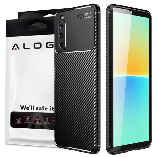 Etui pancerne obudowa Alogy TPU Carbon Case do Sony Xperia 10 IV 2022 Black