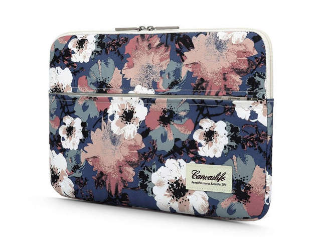 Etui pokrowiec Canvaslife torba do laptopa 14 do MacBook Air/ Pro Blue Camellia