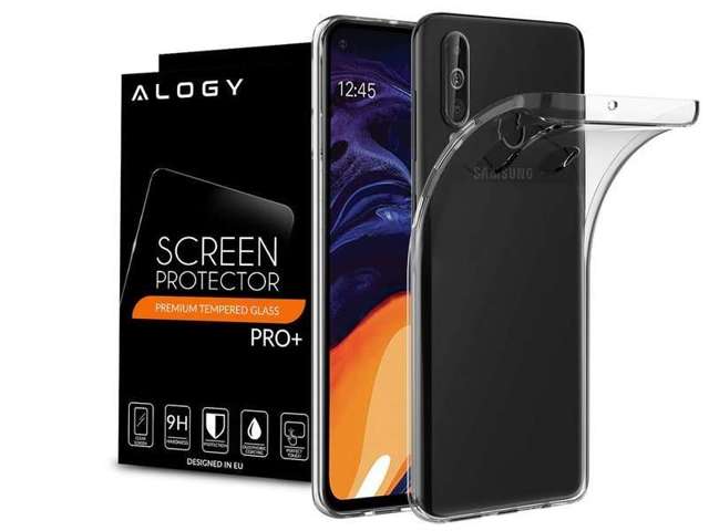 Etui silikonowe przezroczyste do Samsung Galaxy A60/M40 + Szkło Alogy