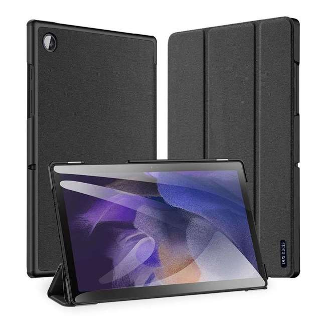 Etui z klapką Dux Ducis Domo do Samsung Galaxy Tab A8 10.5 X200/ X205 Czarne + Szkło