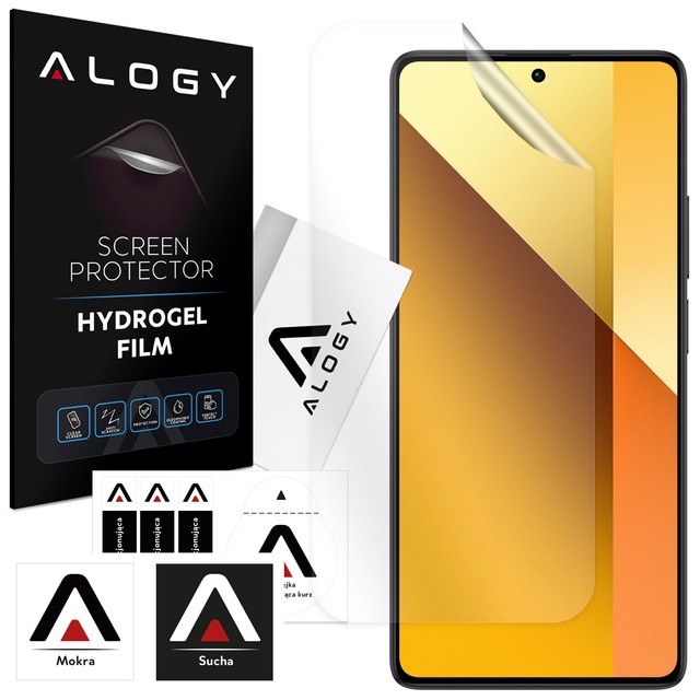 Folia Hydrożelowa do Xiaomi Redmi Note 13/ Poco X6 ochronna na telefon na ekran Alogy Hydrogel Film