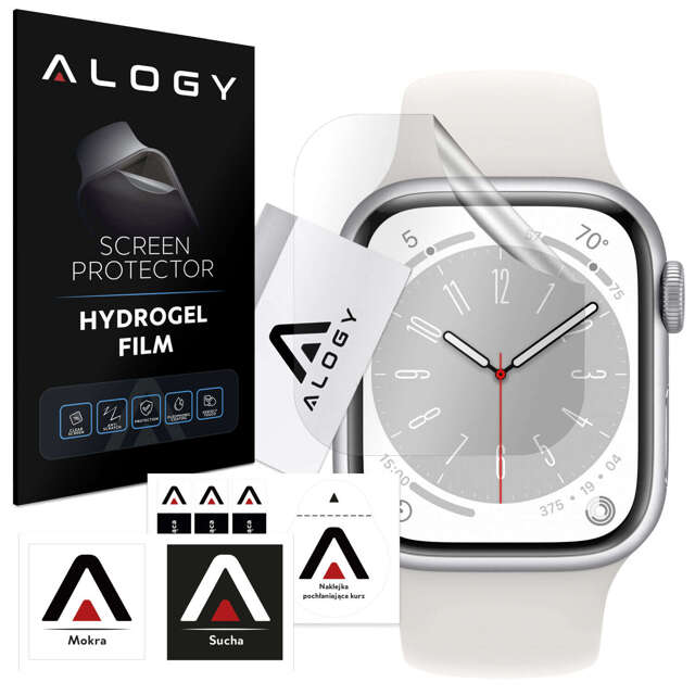 Folia ochronna Hydrożelowa hydrogel Alogy do smartwatcha do Apple Watch 4 5 6 7 8 SE 40 / 41mm