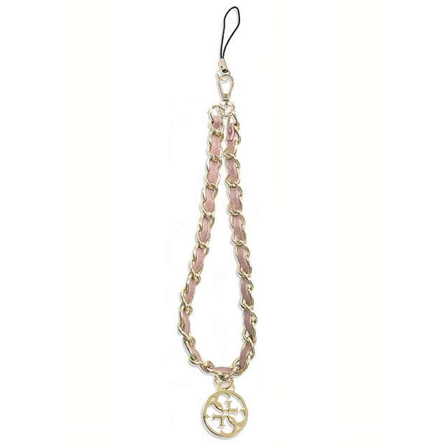 Guess zawieszka GUSTSAS4P Phone Strap różowy/pink Chain Metal 4G Charm