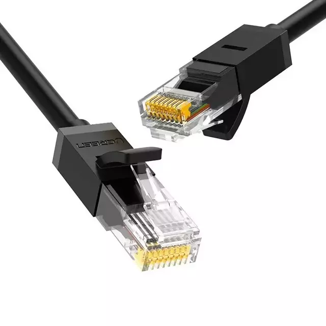 Kabel UGREEN przewód internetowy sieciowy Ethernet patchcord RJ45 Cat 6 UTP 1000Mbps 1m czarny (20159)