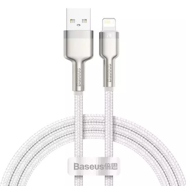 Kabel USB do Lightning Baseus Cafule, 2.4A, 1m (biały)