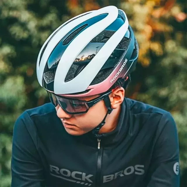 Kask rowerowy Rockbros 10110004007 rozmiar L - niebiesko-różowy