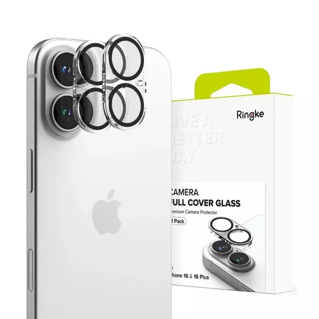 Osłona aparatu Ringke Camera Protector 2-Pack do IPhone 16 / 16 Plus Clear