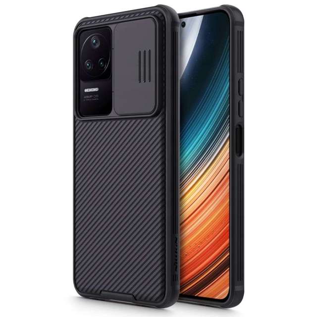 Pancerne Etui obudowa ochronna do Xiaomi Poco F4 5G Nillkin CamShield Pro Black case pokrowiec