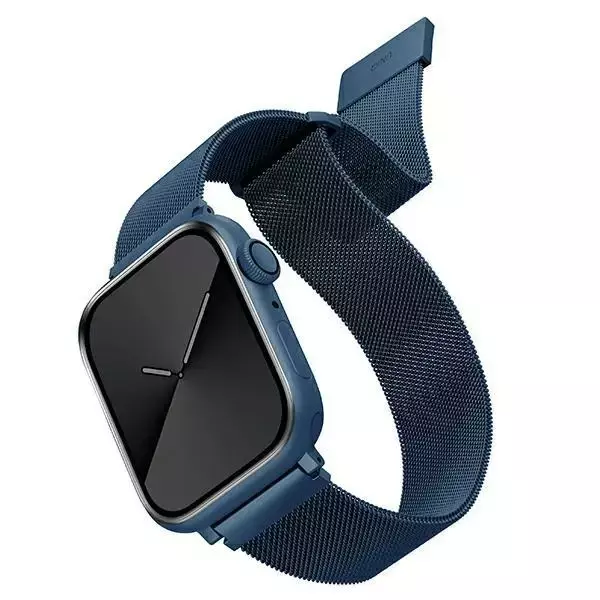 Pasek UNIQ Dante Apple Watch Series 4/5/6/7/8/SE/SE2 38/40/41mm Stainless Steel niebieski/cobalt blue