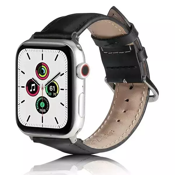 Pasek do smartwatcha Beline Leather do Apple Watch 42/44/45/49mm czarny /black