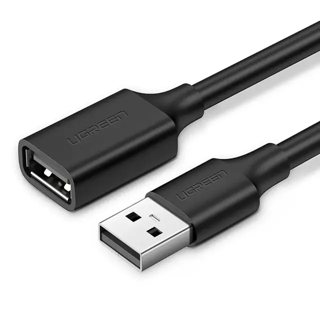 Przedłużka UGREEN adapter USB 2.0 0,5m czarny (US103)