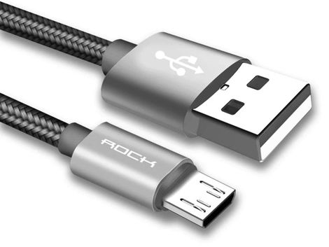 Rock Kabel Micro USB 1m nylonowy Tarnish