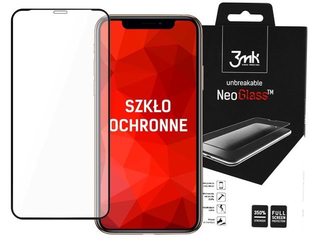 Szkło 3mk NeoGlass 8H do Apple iPhone 11/ XR niepękające Black