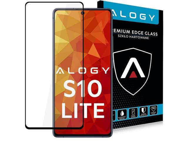 Szkło Alogy Full Glue case friendly do Samsung Galaxy S10 Lite czarne