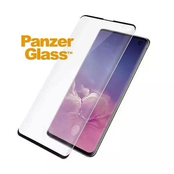 Szkło PanzerGlass Curved Super+ do Samsung S10 G973 Case Friendly Finger Print czarny/black