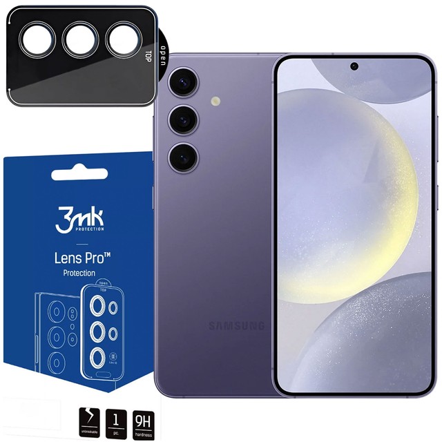 Szkło do Samsung Galaxy S24+ Plus osłona na aparat obiektyw 3mk Lens Protection Pro Black nakładka ochronna