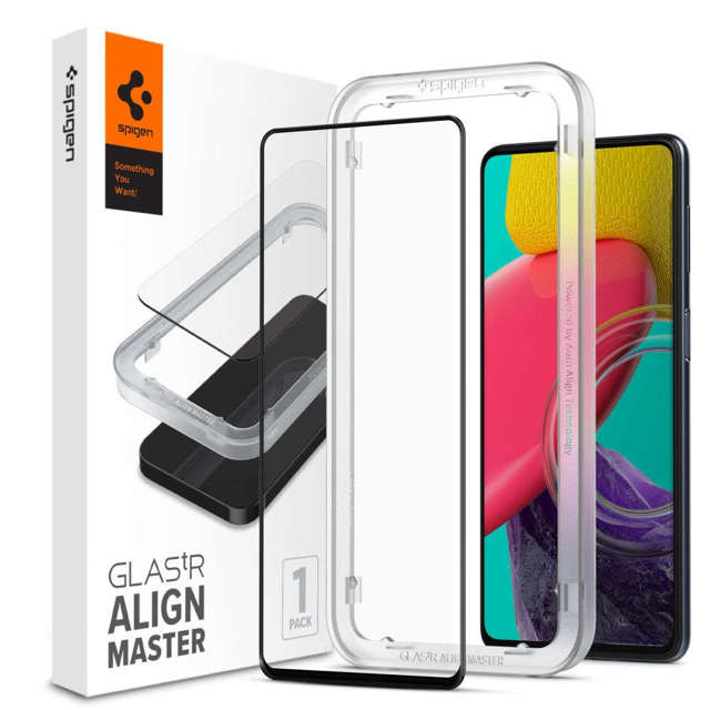 Szkło hartowane Spigen Alm Glass FC do Samsung Galaxy M53 5G Black