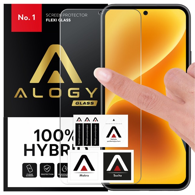 Szkło hybrydowe do Samsung Galaxy A54 5G na ekran Alogy Flexi Glass 9H Case Friendly płaskie na ekran