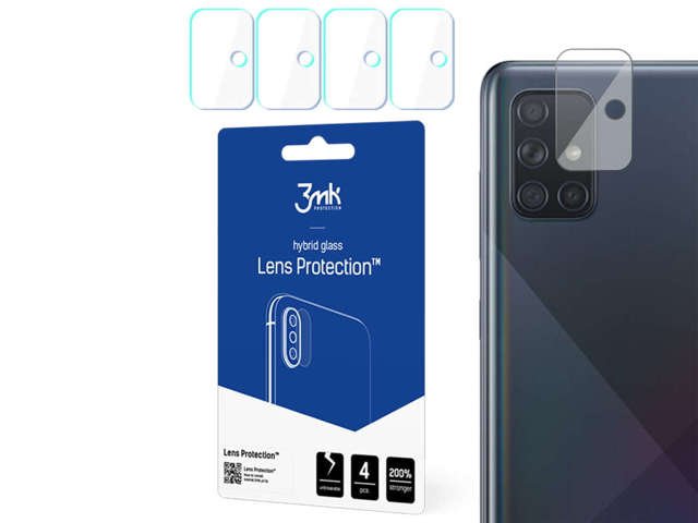 Szkło na kamerę obiektyw 3mk Hybrid Glass x4 do Samsung Galaxy A71