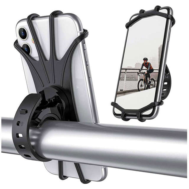 Uchwyt rowerowy Alogy Spider TPU Bike Holder do telefonu Silikonowy elastyczny na rower motor hulajnoge quad Czarny