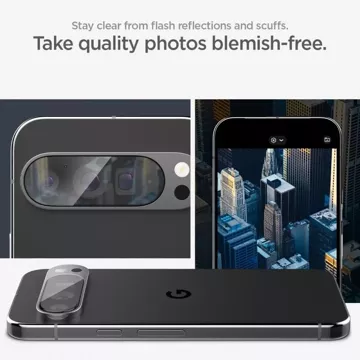  Szkło hartowane Osłona Aparatu Spigen Optik.Tr „EZ Fit” Camera Protector 2-Pack Google Pixel 9 Pro Crystal Clear