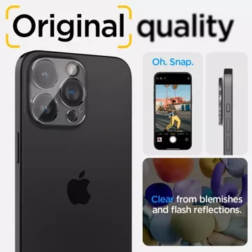 2 x Osłona Aparatu Spigen Optik.TR ”Ez Fit” Camera Protector do iPhone 14 Pro / Pro Max / 15 Pro / Pro Max Crystal Clear