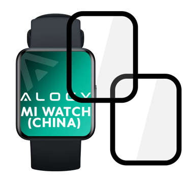 2x Elastyczne Szkło 3D Alogy Full Glue do Xiaomi Mi Watch (wersja chiny) Black