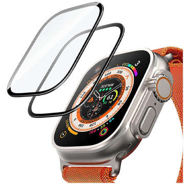 2x Elastyczne Szkło 3D Alogy Screen Protector Pro+ do Apple Watch Ultra / Ultra 2 49mm Black