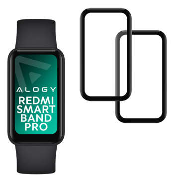 2x Elastyczne Szkło 3D Alogy do Xiaomi Redmi Smart Band Pro Black