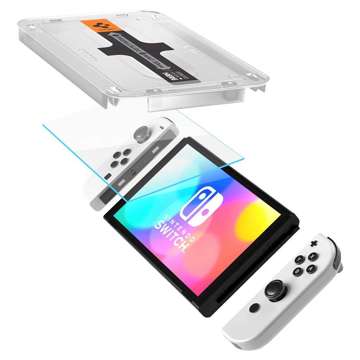 2x Szkło hartowane Spigen Glas.tR EZ Fit do Nintendo Switch Oled