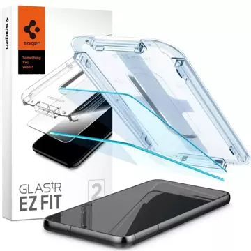 2x Szkło hartowane na ekran telefonu Spigen Glas.Tr EZ FIT do Galaxy S23+ Plus Clear