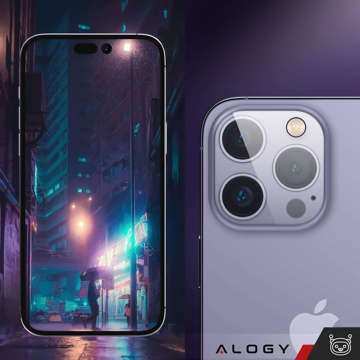 2x Szkło na obiektyw aparat do iPhone 15 Pro / 15 Pro Max Alogy lens clear przezroczyste