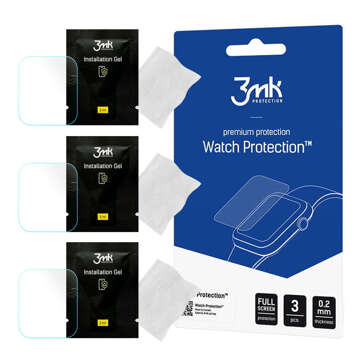 3x Folia Hydrożelowa do Apple Watch 9 41mm 3mk ARC ochronna na ekran Hybrydowa ŻEL Watch Protection™