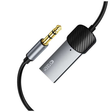 Adapter Audio Transmiter Odbiornik dźwięku UltraBoost Bluetooth Aux USB Szary