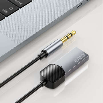 Adapter Audio Transmiter Odbiornik dźwięku UltraBoost Bluetooth Aux USB Szary