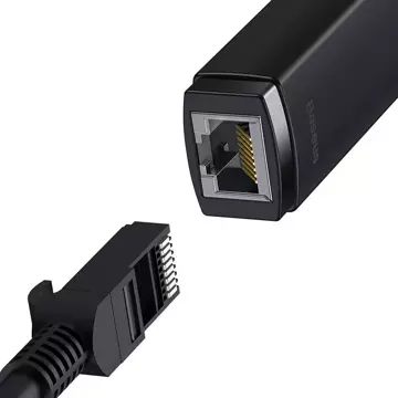 Adapter sieciowy Baseus Lite Series USB-C do RJ45, 100Mbps (czarny)