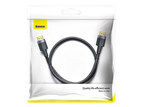 Baseus Cafule Kabel HDMI 2.0 4K FULL HD 3D 1m Czarno-szary