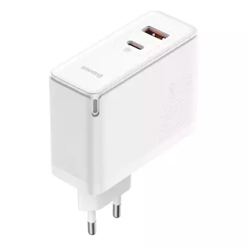 Baseus GaN5 Pro szybka uniwersalna ładowarka sieciowa GaN USB Typ C / USB 100W PD3.0, QC4.0+, AFC biały (CCGP090202)