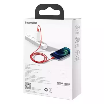 Baseus Superior kabel USB - Lightning 2,4 A 1 m czerwony (CALYS-A09)