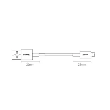 Baseus Superior kabel USB - Lightning 2,4A 0,25 m Biały (CALYS-02)